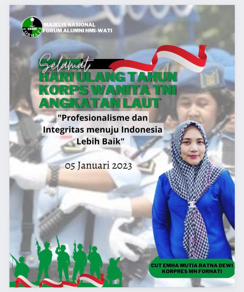 Eksistensi Kowal Bukti Profesionalisme Kesetaraan Gender  (Kado Indah HUT Korps Wanita Angkatan Laut RI 5 Januari 2023)